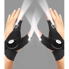 1 Pair LED Flashlight Gloves for Outdoor Fishing Camping Hiking Gloves Men Women