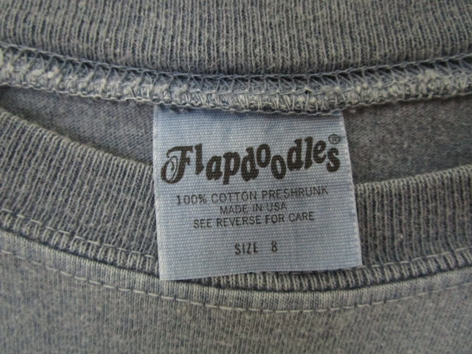 Camiseta Flapdoodles Dinosaurio Pull Over Azul - Manga Larga, Niños Talla 8 EE. UU. Foto 4 de 4