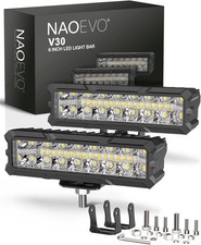 6 Inch LED Light Bar, 50W 4000LM LED Fog Lights, Spot  Flood Combo for T