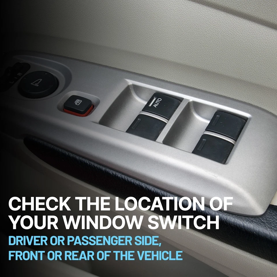 Interruptores de ventana eléctrica lado izquierdo del conductor delantero para Chevy Olds Suburban Cutlass Foto 3 de 4