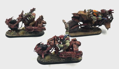 Ork Warbiker Warbikers Mob Space Orks Bike Bikes Warhammer 40K good  painted