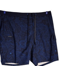 ZeroXposur Mens XXL Blue Swim Trunks Board Shorts UPF 50 Quick Dry Pockets NWT