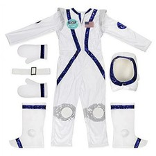 Spunky Space Cadet Astronaut Child's Kids Halloween Costume Silver Age 3-4