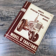 Minneapolis Moline Model U Gas Tractors Owners Operators Maintenance Manual S158