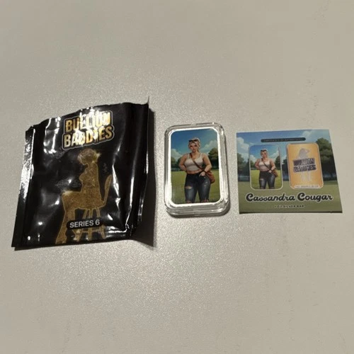 Bullion Baddies Series 6 Cassandra Cougar 1 oz .999 Silver Bar with Certificate