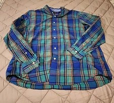 Chaps Mens XL Button Down Dress Shirt  Multicolor Plaid Easy Care Long Sleeve