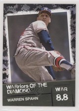 2020 Topps Warriors of the Diamond Black 48/299 Warren Spahn #WOD-18 HOF 0a6