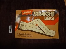 VTG Deadstock NOS NWT Levi's Sz 11 Straight Leg Brown Corduroy Pants W25.5xINS25