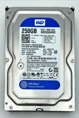 Western Digital WD2500AAKX 250GB 720RPM SATA 6Gb/s 3.5in Desktop Hard Drive Blue