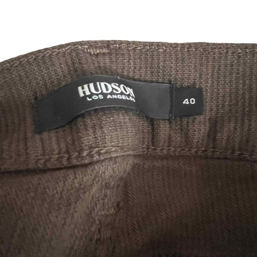 Hudson Jeans Blake Slim Straight Pants Dark Brown Pinstriped Size 40 New w/ Tags - Picture 5 of 11