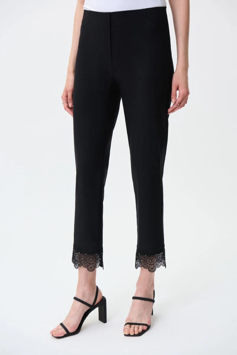 Joseph Ribkoff 231021 Cropped Black Capri Pants