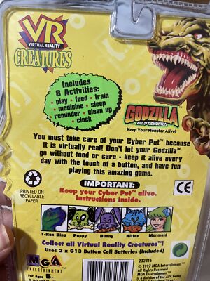 ゴジラ VR CREATURES バーチャルリアリティ クリーチャーズ MGA Godzilla Virtual Reality Creatures 1997 Vintage Rare Collectible