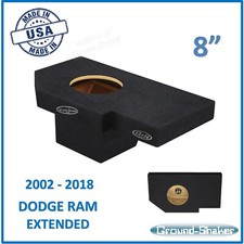 Dodge Ram Extended Cab 2002-2018 8" Single Sub Box Subwoofer Enclosure