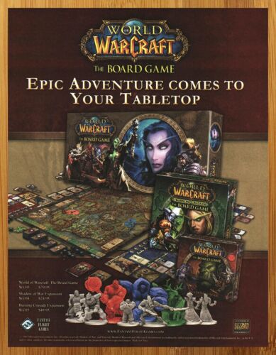 2007 World of Warcraft The Board Game Vintage Print Ad/Poster Official Promo Art - Afbeelding 1 van 4
