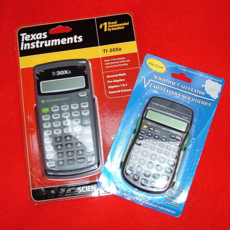 Lot of 2 Scientific Calculators TI 30Xa NIP Chemistry Math STEM Home Classroom