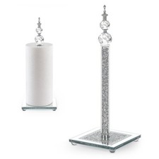 16cm Silver Crystal Paper Towel Holder Stand ...