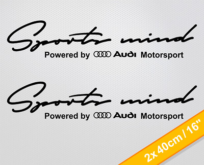 Audi Sport Aufkleber Sports Mind Sticker Quattro A3 A4 A5 A6 TT S3 Rs Q8 tuning