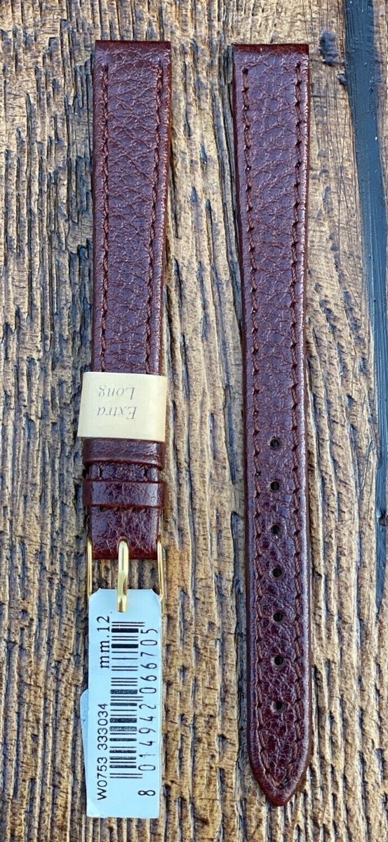 Bracelet Montre Morellato En Lézard Véritable Marron 12mm - Vintage Années 90