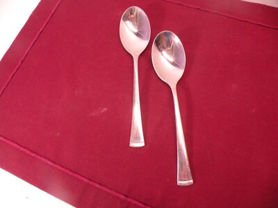 Set Of 2 Pfaltzgraff Stainless Atrium Teaspoons 6 3/8''