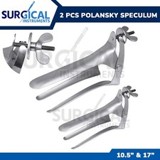 2 Pcs Polansky Veterinary Speculums Set 10.5" & 17" Ranch Equine German Grade