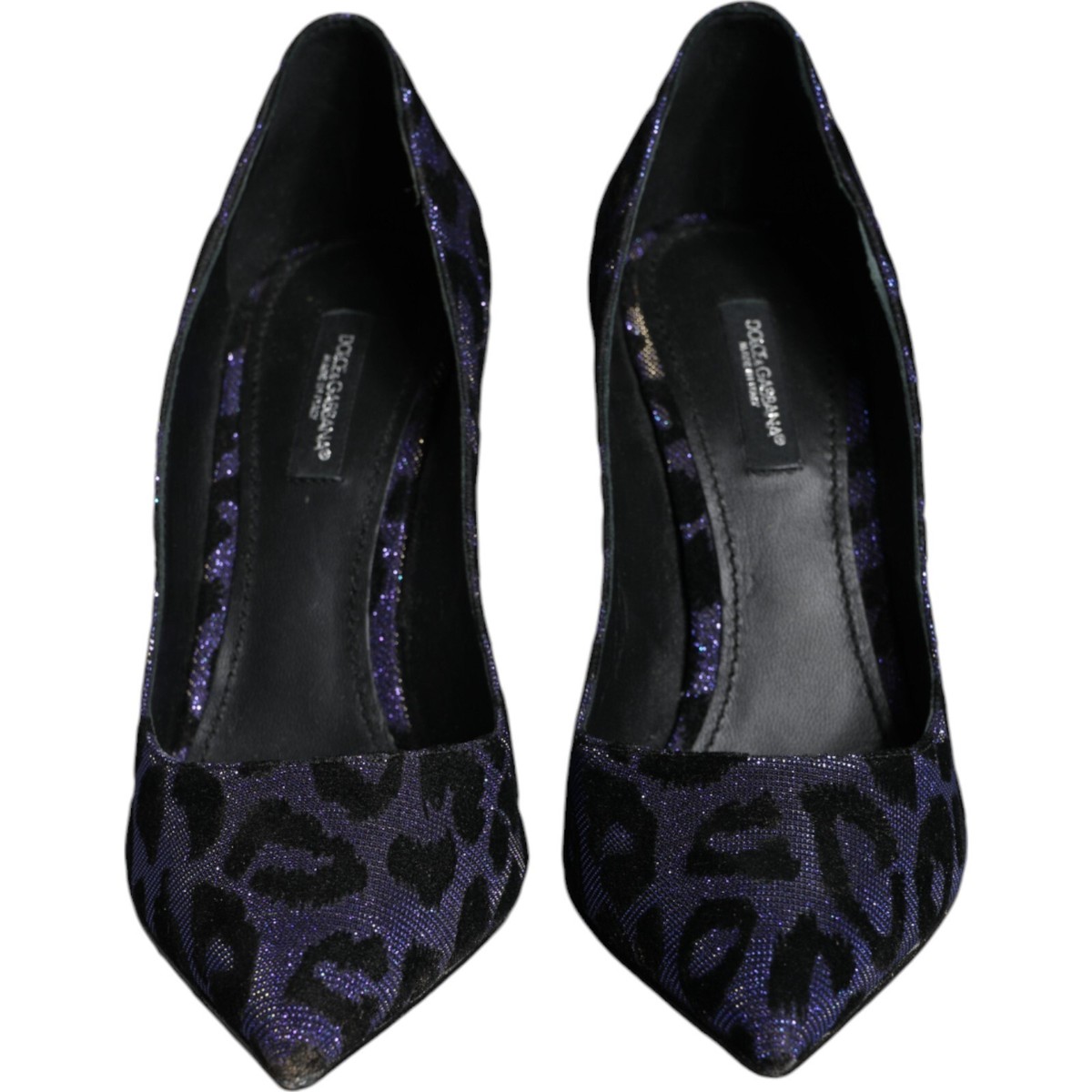 DOLCE&GABBANA スター パンプス 37.5 DOLCE & GABBANA Shoes Violet Leopard Lurex High Heels Pumps
