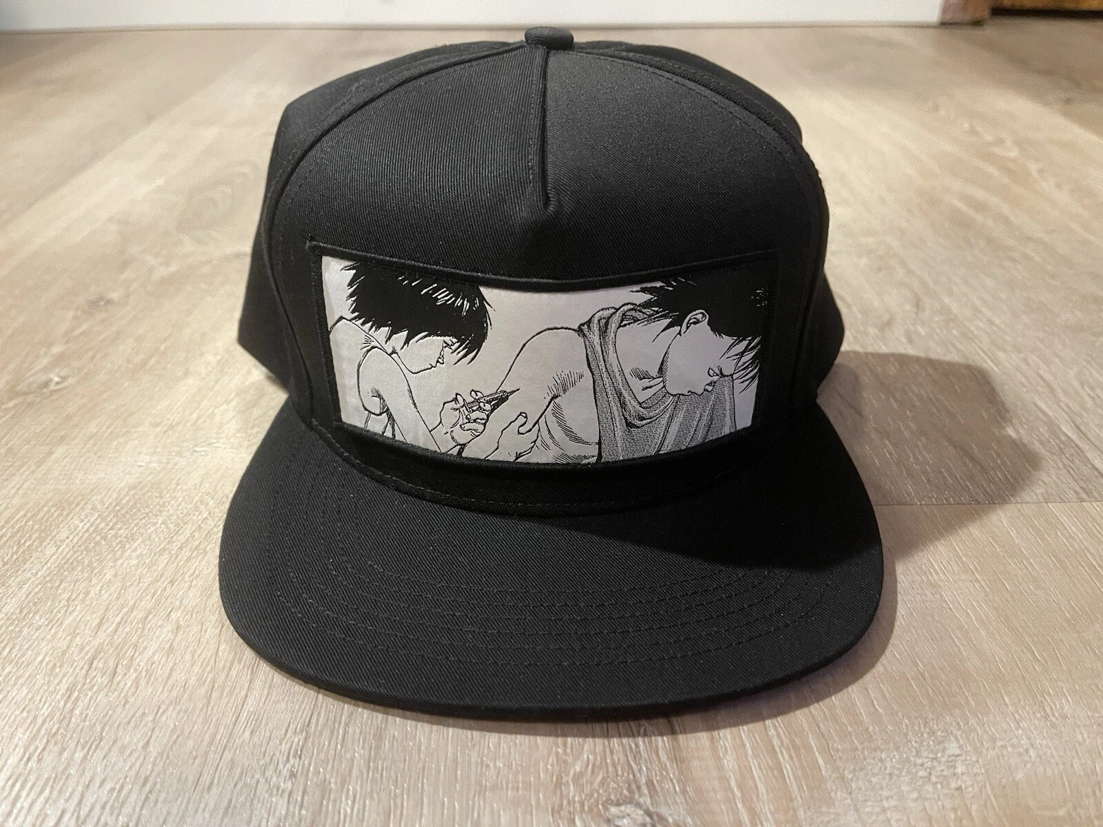 Casquette snapback FW17 Supreme X Akira seringue 5 panneaux Tetsuo neuve rare boîte logo