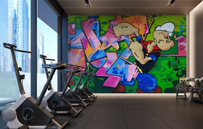 3D Karikatur Doodle Gym C5459 Geschäft Tapete Wandbild Fototapete Handel Ann