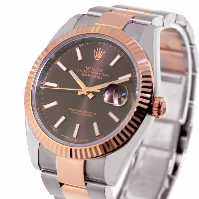Rolex Datejust 41 Chocolate Men's Baton 