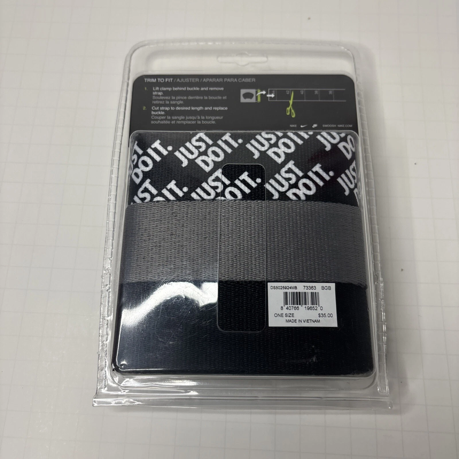 NIKE CINTURA UOMO WEB CONFEZIONE 3 IN 1 JUST DO IT. BORDO NERO GRIGIO PER ADATTARSI FINO A 42 20903