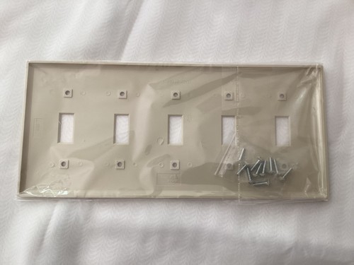 5 BANDENSCHALTERPLATTE, ELFENBEIN, NEU - Bild 4 von 5
