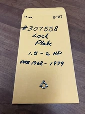 NOS OEM OMC Evinrude Johnson Lock Plate 307558 1.5-6HP Pre1968-1979 LOT OF 2