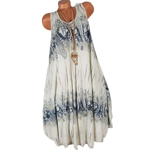 Abito sciolto donna donna boho spiaggia vacanze floreale sole taglie forti - Foto 11 di 23