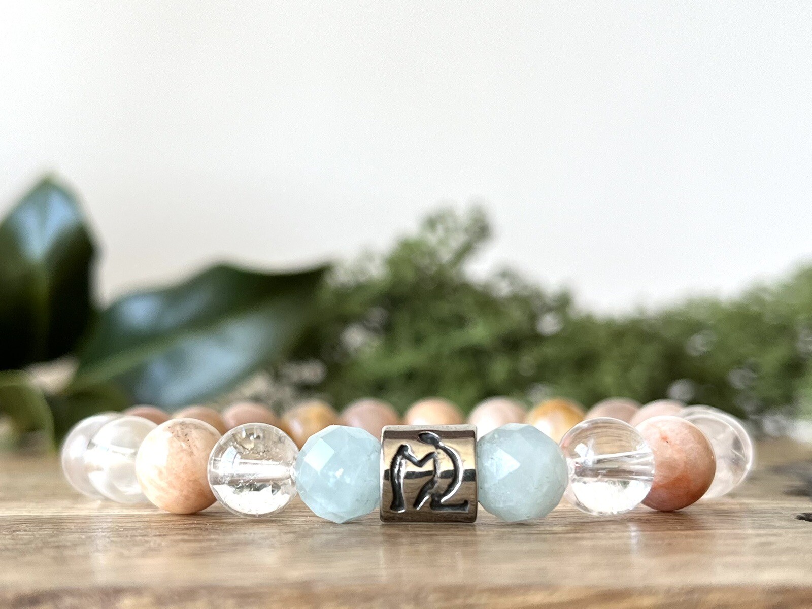 Aquarius Bracelet Crystal Zodiac Gemstone Healing Horoscope Birthstone