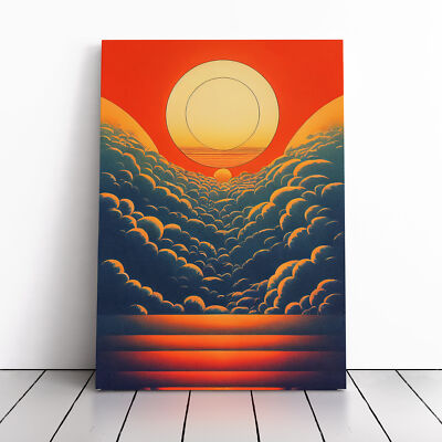 Sublime Sunset Abstract Canvas Wall Art Print Framed Picture Decor Dining Room