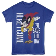 Mighty Mouse - Save The Day - American Classics - Royal Adult Short Sleeve T-Shi