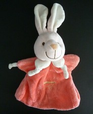 93. DOUDOU MARIONNETTE PLAYKIDS CMI LAPIN BABY ROSE BLANC LANDAU sans bébé NEUF*