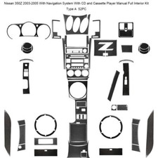 Kit de ajuste manual de navegación de fibra de carbono 52 piezas para Nissan 350Z 2003-2005 tipo A