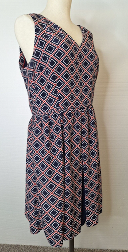 Tommy Hilfiger Dress To Tommy From Zooey “Sarah B” Size 16 Midi Dress Pockets - 第 2/7 張圖片