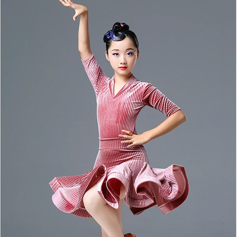 Vestito Velluto Rosso Bambina 2025