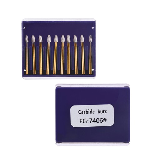 Bour en carbure d'or AZDENT pour garniture et finition dentaires FG 7901/7902/7406/7408 - Photo 27/69