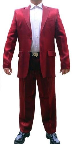 Traje de Hombre Blanco Negro Rojo Azul Plata Brillo Traje Chaqueta U Pantalón - Imagen 14 de 14