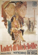 Ladri Di Biciclette / The Bicycle Thief - Miniature Film Poster/Book Clipping