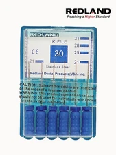 REDLAND Endodontic Root Canal K-file 21mm Size 30 (6 per pack)