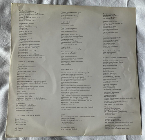 disco lp 33 giri U2 the joshua tree - Foto 8 di 9
