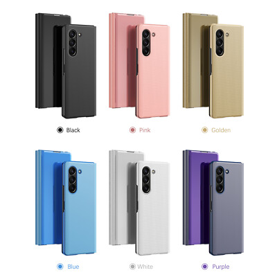 For Samsung Galaxy Z Fold 6 Fold 5/4/3 S-View Mirror Smart Stand