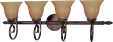 Moulan 4 Light Dimmable LED Copper Bronze Van...