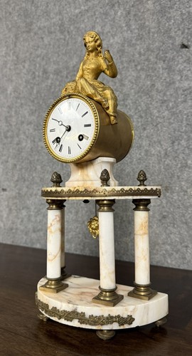 Portikus Pendeluhr Louis XVI Stil in Tempelform 19. Jh. um 1860 - Bild 3 von 7