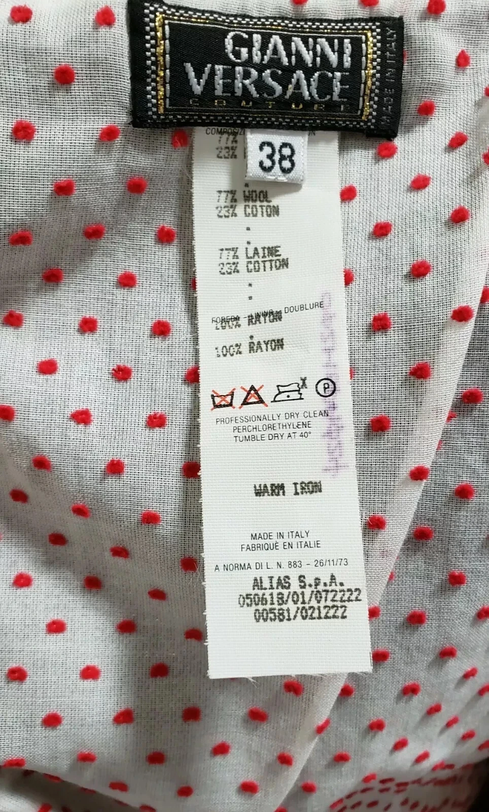 Gianni Versace tunica vintage grigia lana e cotone 38 4*
