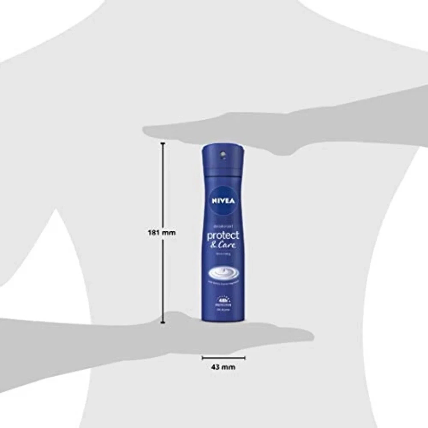 Nivea Protect & Care Alcohol Free Antiperspirant Spray  5oz (Pack of 3)
