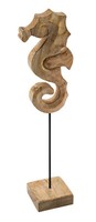 Aufsteller Seepferdchen Mangoholz Maritime Deko Tischdeko 30Cm Hoch